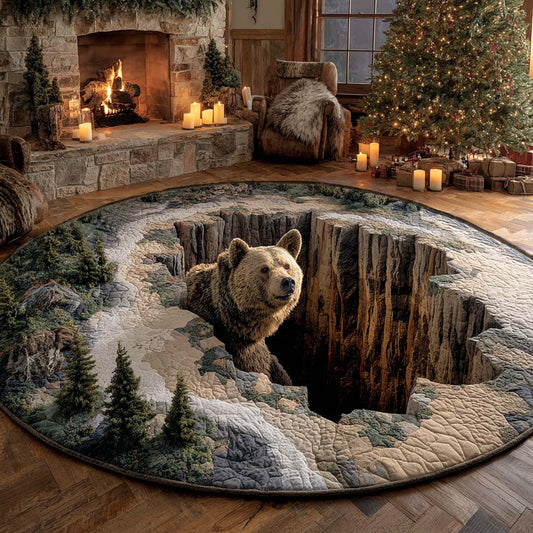 Bear Hollow Quilted Round Mat NCU0NNL178