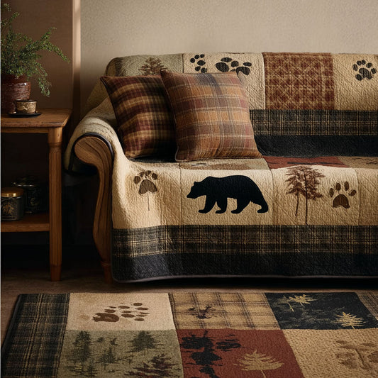 Bear Lodge Quilted Sofa Cover NCU0NNT2739