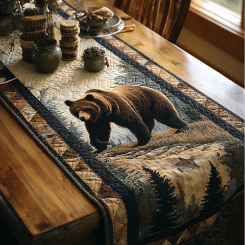Bear Majesty Quilted Table Runner NCU0DDK1453