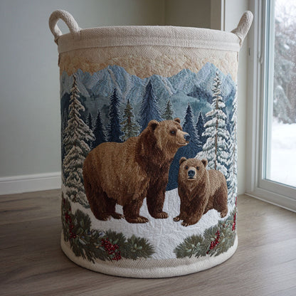 Bear Meadow Quilted Laundry Basket NCU0DDK2133