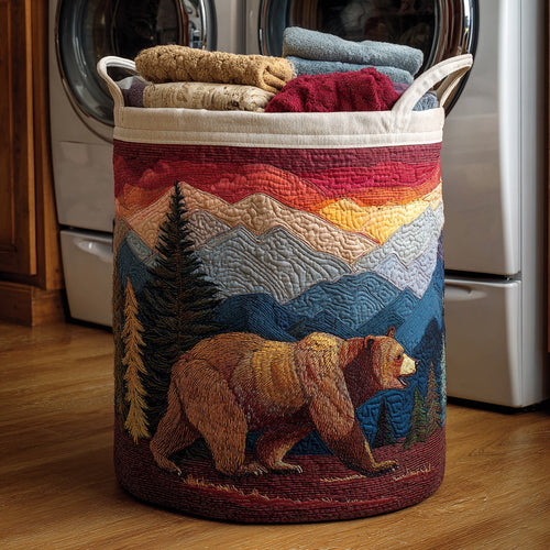 Bear Mountain Quilted Laundry Basket NCU0HNH373