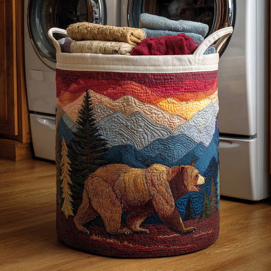 Bear Mountain Quilted Laundry Basket NCU0HNH373
