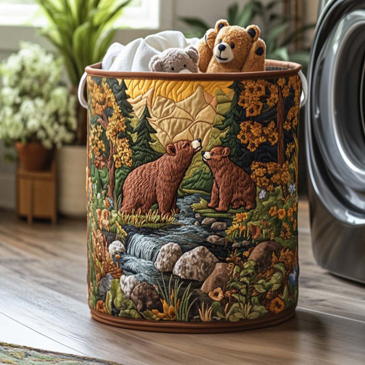 Bear Nature Glow Quilted Laundry Basket NCU0NNT1209