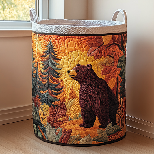 Bear Path Quilted Laundry Basket NCU0DDK847