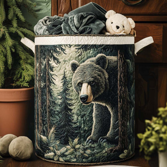 Bear Paw Path Quilted Laundry Basket NCU0NNT1210