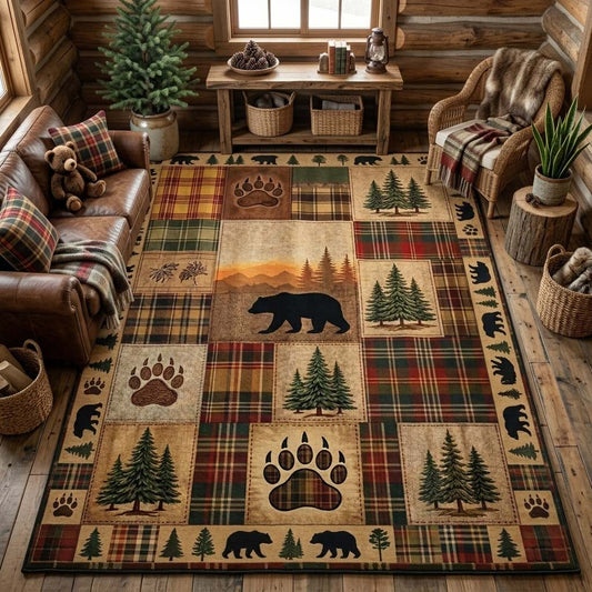 Bear Paw Plaid Area Rug NCU0DQQ0771