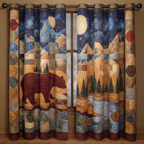 Bear Peaks Quilted Curtains NCU0NXD919