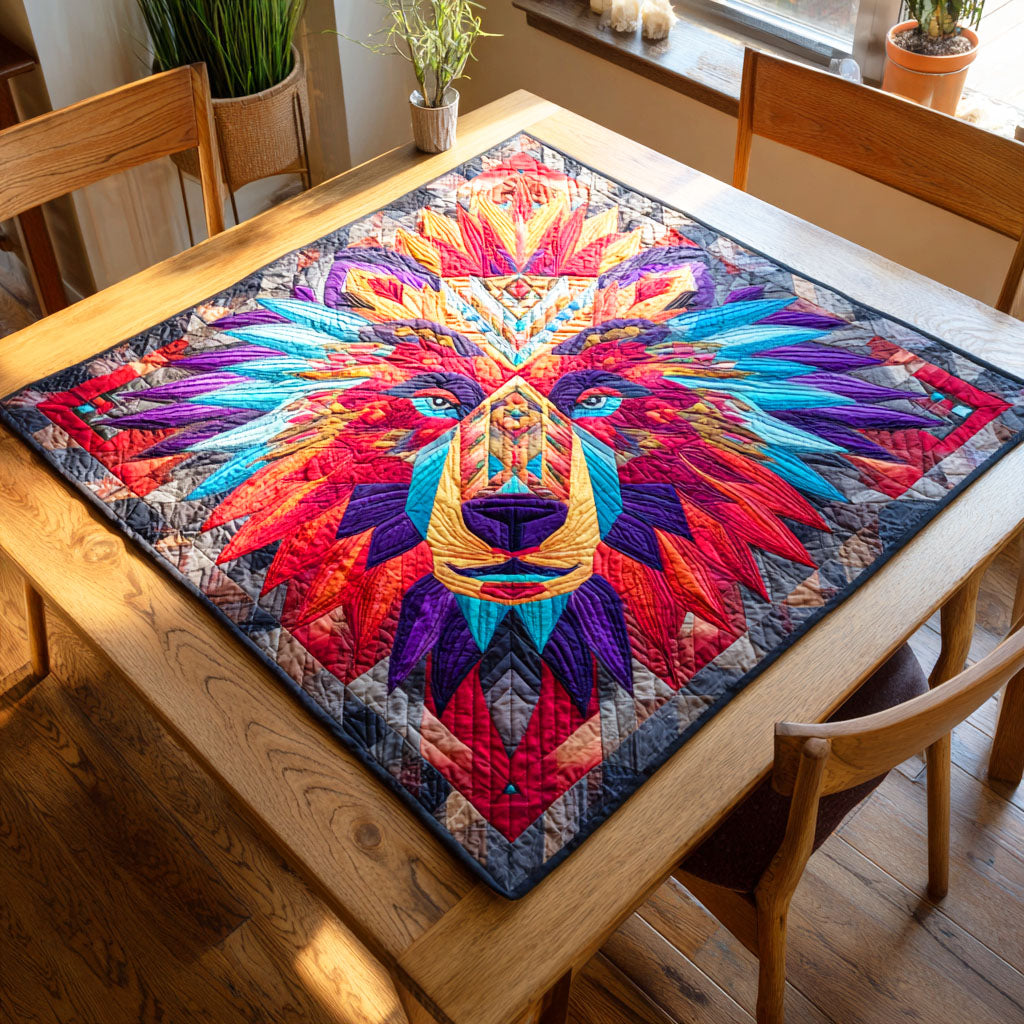 Bear Spirit Quilted Table Topper NCU0NTD296