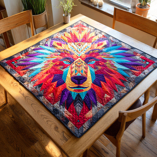 Bear Spirit Quilted Table Topper NCU0NTD296