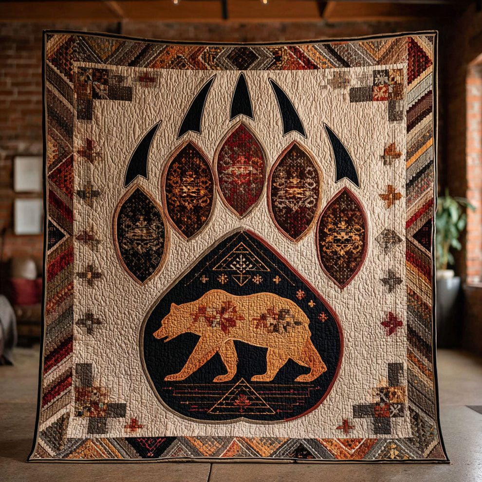 Strength Bear KL3112012CL Quilted Round Mat