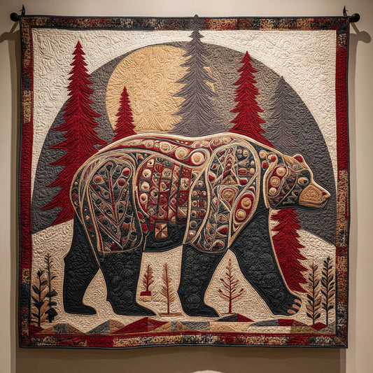 Bear Symbol Quilted Blanket NCU0DDK2235