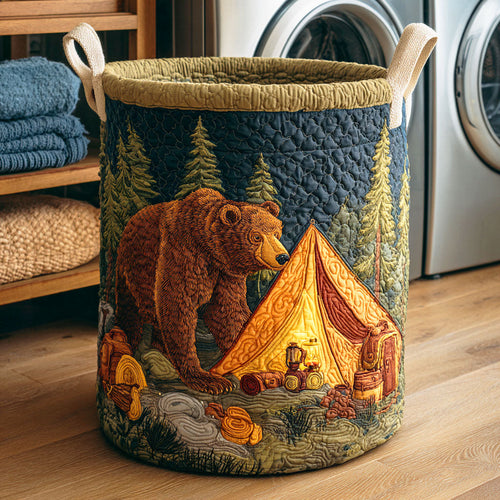 Bear Tent Quilted Laundry Basket NCU0NTD411