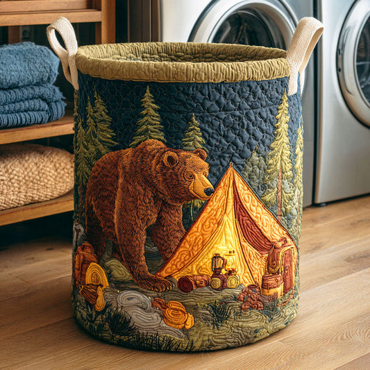 Bear Tent Quilted Laundry Basket NCU0NTD411