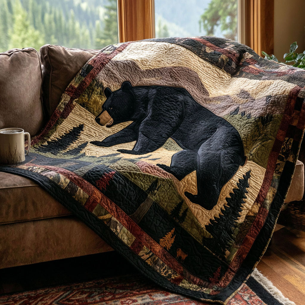 Bear Tracks Quilted Blanket NCU0PTT1678
