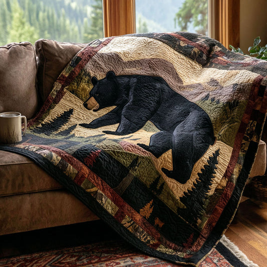 Bear Tracks Quilted Blanket NCU0PTT1678