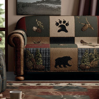 Bear Trail Quilted Sofa Cover NCU0PTT2613