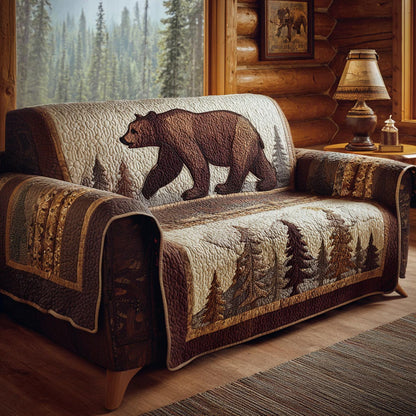 Bear Trails Quilted Sofa Cover NCU0DV2034