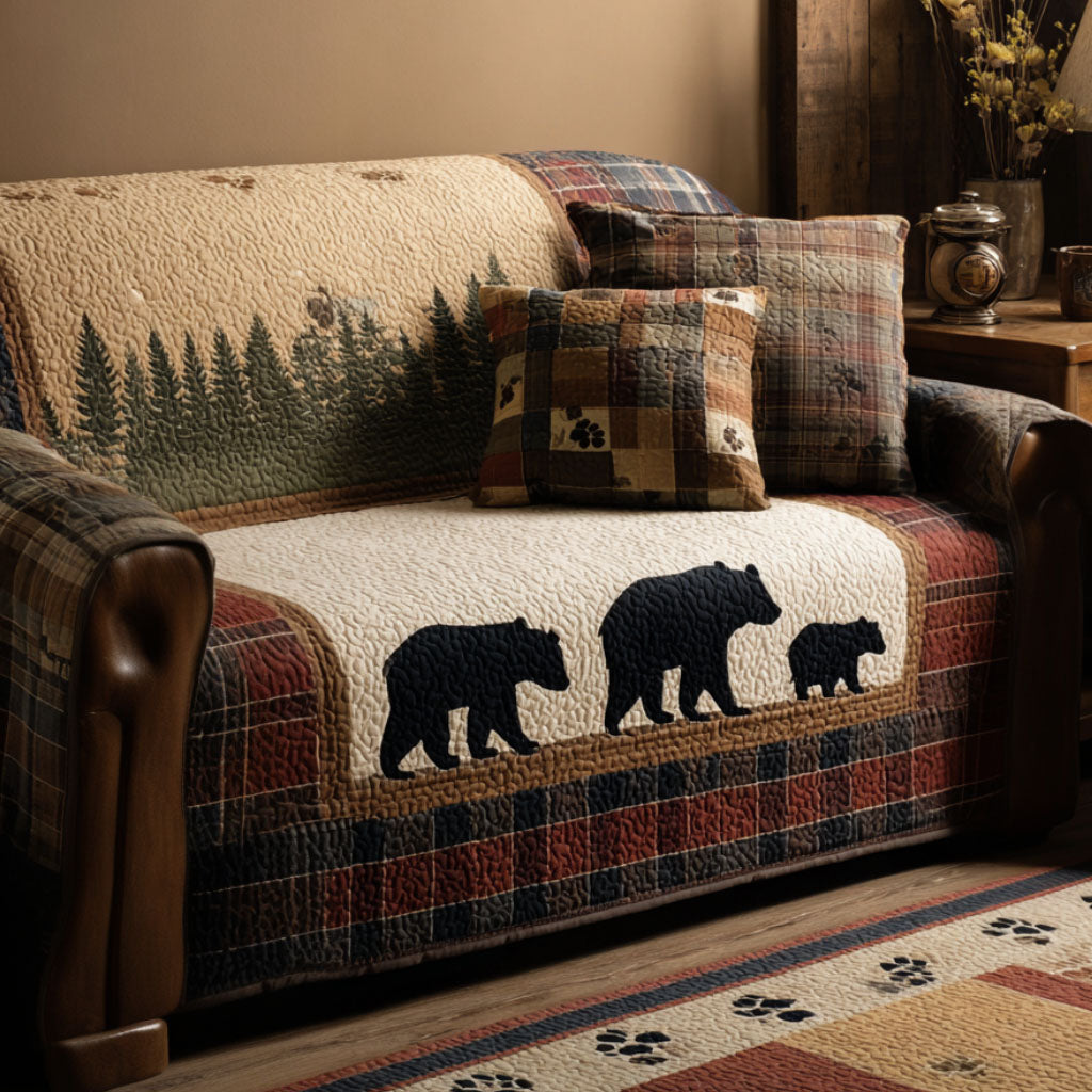 Bear Trails Quilted Sofa Cover NCU0NNT2740