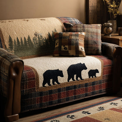 Bear Trails Quilted Sofa Cover NCU0NNT2740