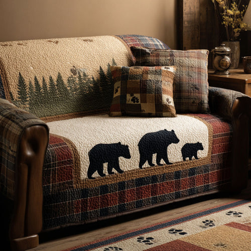 Bear Trails Quilted Sofa Cover NCU0NNT2740