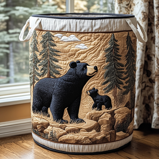 Bear Valley Quilted Laundry Basket NCU0DDK1225