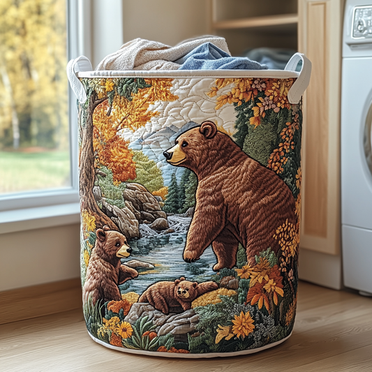 Bear Valley Quilted Laundry Basket NCU0DDK843