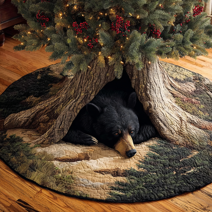 Bear Whisper Christmas Quilted Tree Skirt NCU0DDK1675