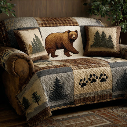 Bear Whisper Quilted Sofa Cover NCU0NNT2741