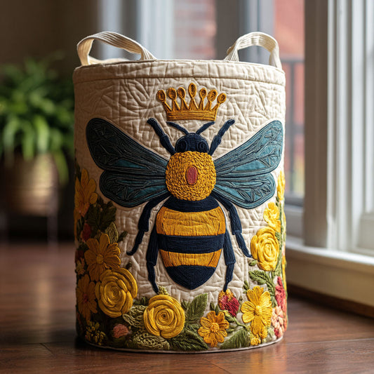 Bee Bloom Quilted Laundry Basket NCU0DDK2116