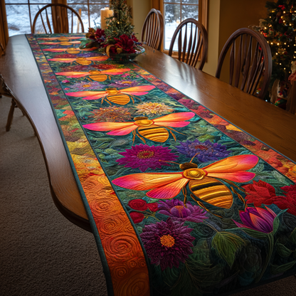 Bee Bloom Quilted Table Runner NCU0DDK1518