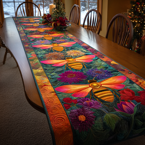 Bee Bloom Quilted Table Runner NCU0DDK1518