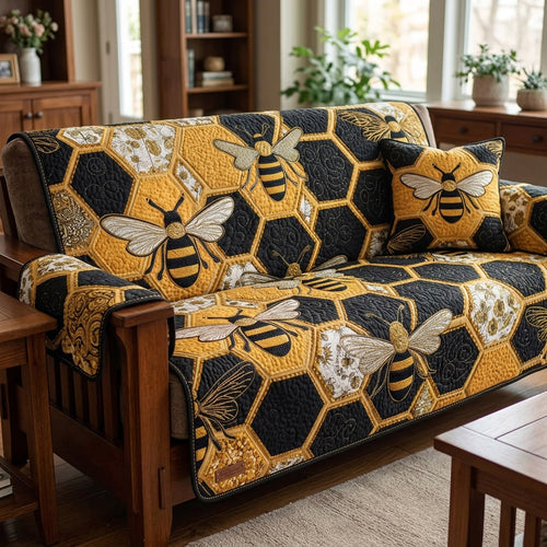 Bee Chateau Elegance Quilted Sofa Cover NCU0HNH1164