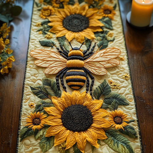 Bee Garden Quilted Table Runner NCU0NVH497