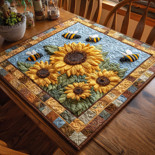 Bee Garden Quilted Table Topper NCU0NTV290