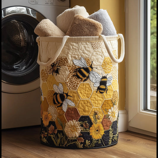 Bee Haven Quilted Laundry Basket NCU0TH2995