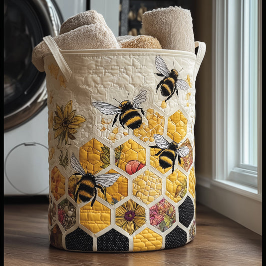 Bee Nest Quilted Laundry Basket NCU0TH3001