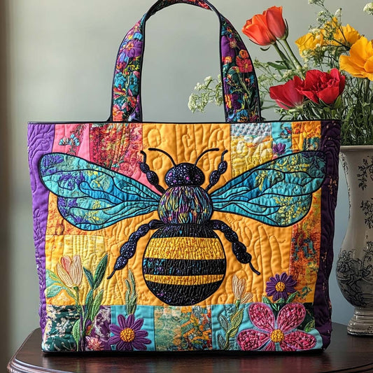 Bee Queen Quilted Tote Bag NCU0NNT1949