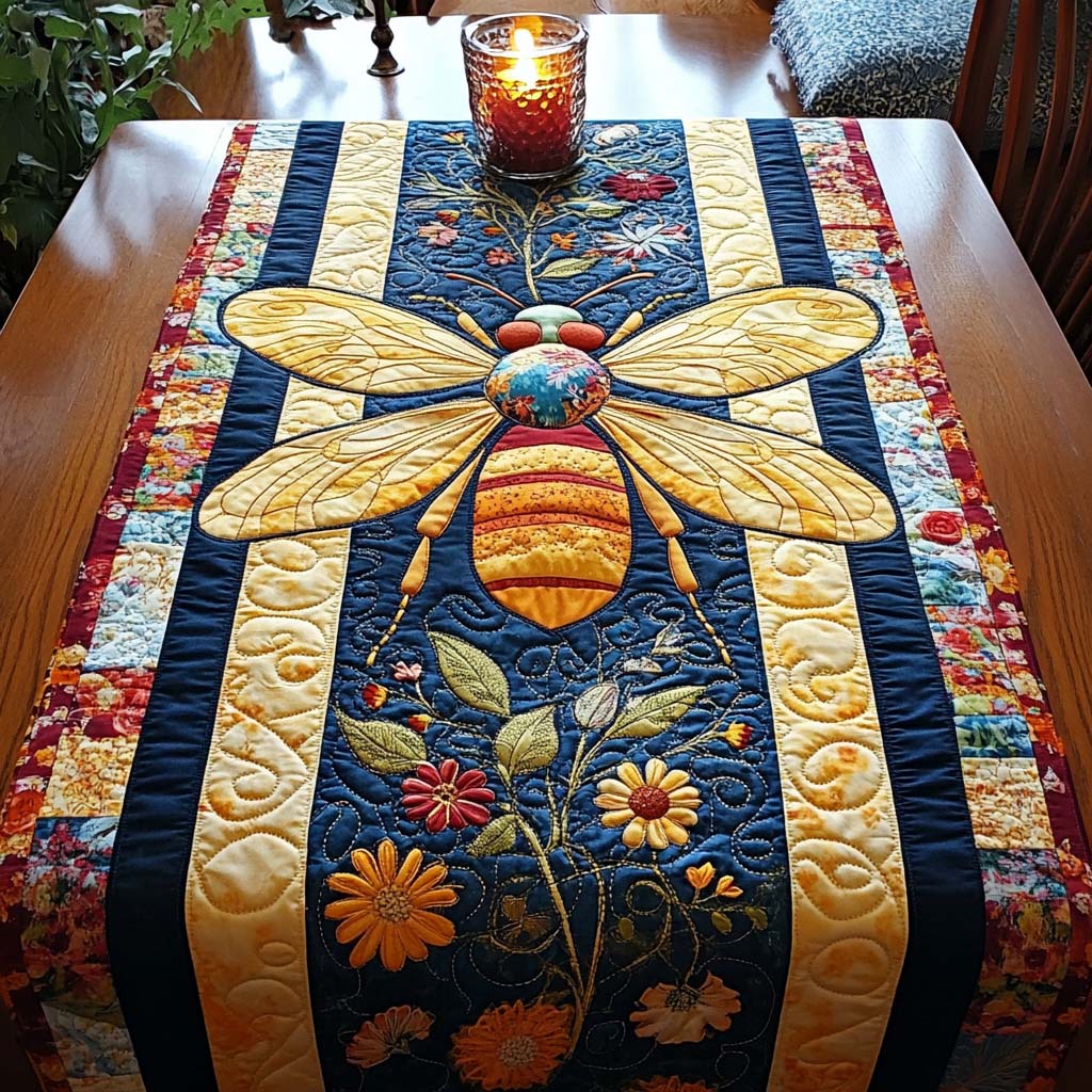 Bee Spring Quilted Table Runner NCU0NNT1868