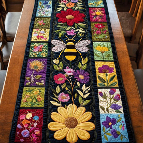 Bee Summer Quilted Table Runner NCU0NNT1869