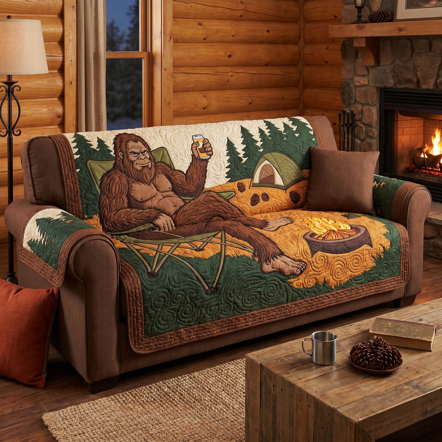 Beers With Bigfoot Quilted Sofa Cover NCU0NTD2021