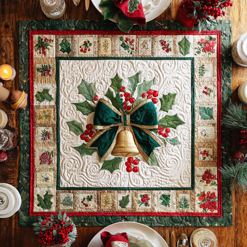 Shell Harmony Quilted Table Topper NCU0PTT829