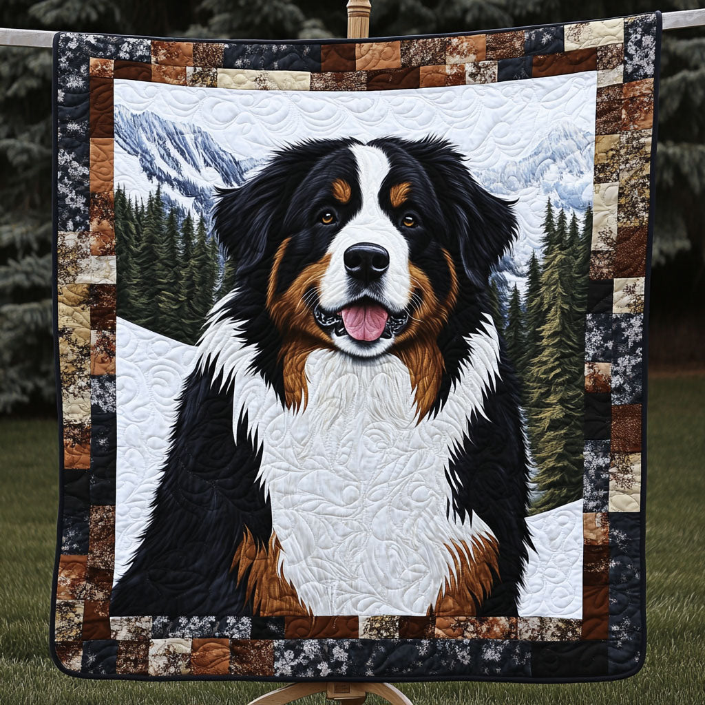 Bernese Mountain Companion Quilted Blanket NCU0PT1803