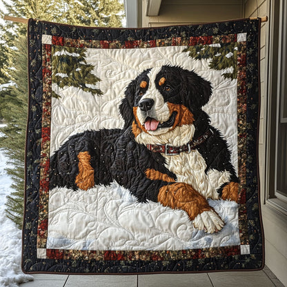 Bernese Mountain Path Quilted Blanket NCU0PT1807