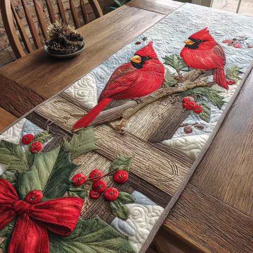 Berry Lane Cardinals Quilted Table Runner NCU0NXD804