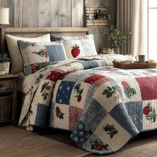 Berry Patch Pride 3-Piece Quilted Bedding Set NCU0PVL839