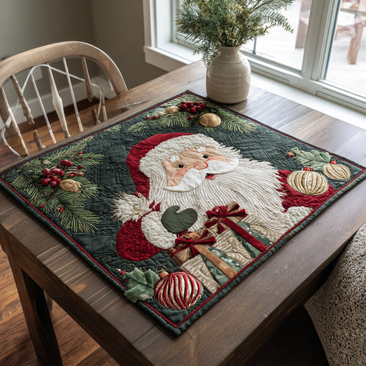 Berry Santa Claus Quilted Table Topper NCU0HNH146