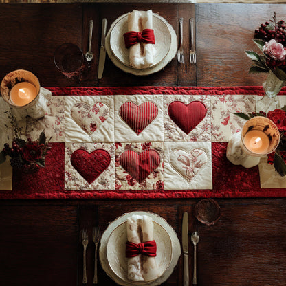 Berry Valentine Bloom Quilted Table Runner NCU0HNH755