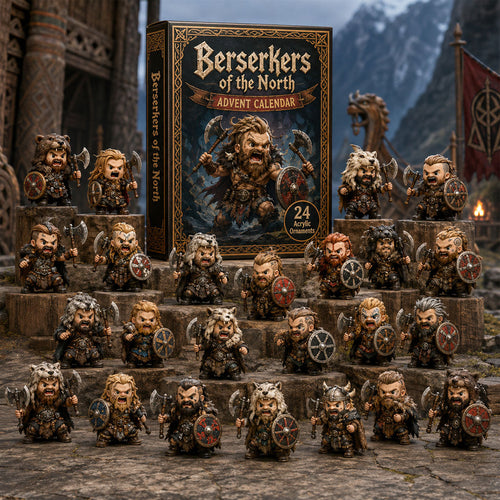 CHRISTMAS KICKOFF 40% OFF - Berserkers of the North Advent Calendar 2026 - 24-Day Festive Countdown, Acrylic Charms Blind Box - Gift For Viking Lovers AC0HA216