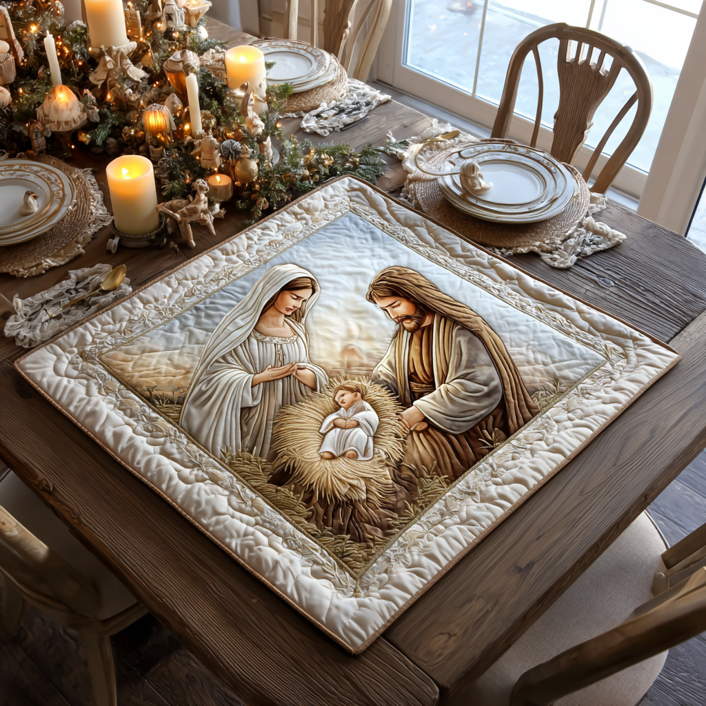 Bethlehem Blessings Quilted Table Topper NCU0DV926