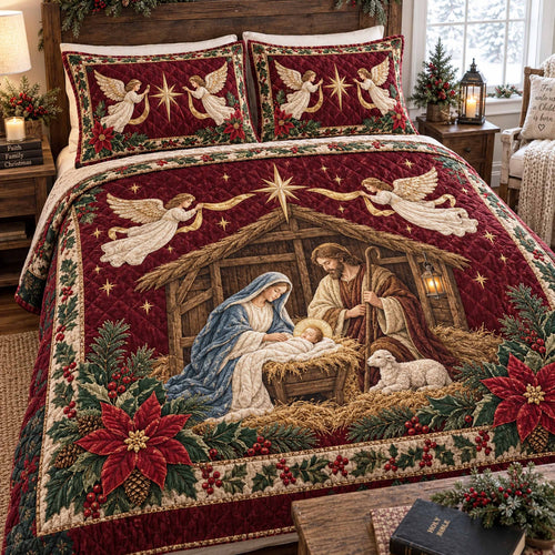 Bethlehem Dawn 3-Piece Quilted Bedding Set NCU0NTD2312